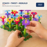 Ensemble de blocs de construction de jardin de fleurs colorées, 99 pièces, jouet éducatif STEM pour les enfants de 5 à 7 ans