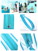 Pochette de toilette étanche personnalisée en PVC transparent avec fermeture éclair et dragonne pour femme, idéale pour les voyages, la plage et la natation