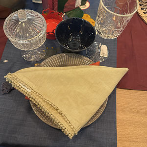 ผ้าเช็ดปากผ้าลินินคลาสสิก ผ้าเช็ดปากสำหรับงานแต่งงาน ผ้าเช็ดปากผ้าลินินสีเหลือง ผ้าเช็ดหน้าสำหรับร้านอาหาร - Product Image 6