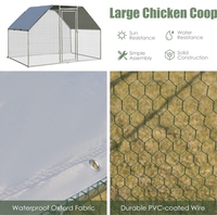 Grand enclos métallique pour poulets, poulailler métallique spacieux, cage à volailles extérieure pour usage en ferme et jardin