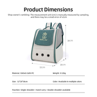 Sac à dos de transport léger pour animaux de compagnie avec trous d'aération respirants et fenêtre supérieure – Sac à dos portable pour chat et animal de compagnie pour les promenades en extérieur