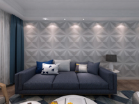Dalles de plafond en plastique PVC coloré panneau de papier peint 3d panneau de décoration d'art mural durable