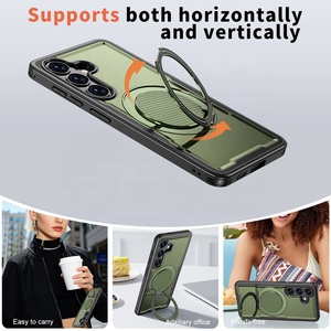 PC+TPU+Aleación de Zinc Tipo <span class=keywords><strong>O</strong></span> 360 °   Soporte giratorio con sonido mecánico + cubierta de teléfono de chapa de hierro para Samsung S26 S26 Plus S26 <span class=keywords><strong>Ultra</strong></span> - Product Image 3