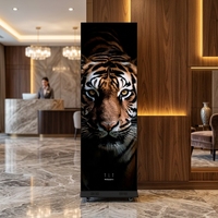 Écran d'affichage LED pliable P2.5 pour intérieur, ultra fin, HD, affichage publicitaire commercial pour stand d'exposition
