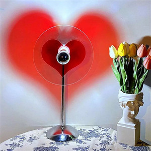 Coucher de soleil lumière amour coeur forme <span class=keywords><strong>projecteur</strong></span> veilleuse salon Bar café boutique fond romantique mur faisceau affichage - Product Image 2