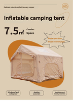 Nouveauté élégante 7.5 ㎡   Tente gonflable de camping extérieure facile à installer, en Oxford PVC, résistante à la neige, avec fenêtre et circulation d'air
