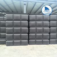 Solutions flottantes pour marinas : Plateforme ponton flottante noire en PE pour yachts avec quai de chargement en mousse EPS