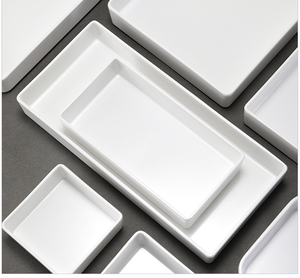 OEM Manufacture Unbreakable Plastic Shabu Box <strong>Barquette</strong> Alimentaire Plastic Tray Stackable Melamine Tray - Product Image 5