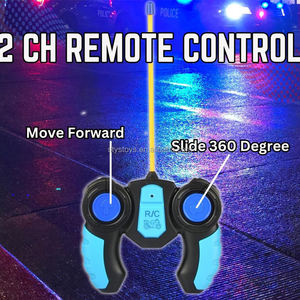 Moto de police télécommandée 2CH avec musique et lumières, moto de <span class=keywords><strong>patrouille</strong></span> télécommandée avec rotation à 360 degrés - Product Image 6