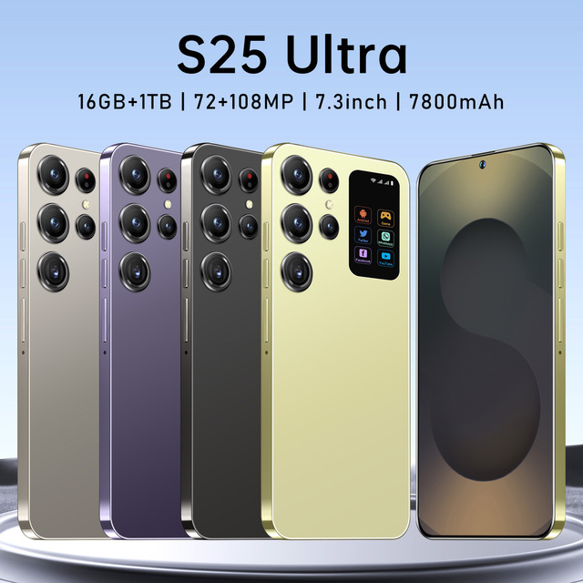 S25 Ultra Smartphone 16GB+1TB Android OS  Dual Cameras Large Screen