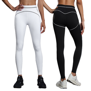 Leggings de yoga taille haute élastiques avec logo personnalisé, contrôle du ventre, pour fitness et entraînement, vente en gros, vêtements pour filles, faible MOQ - Product Image 1