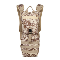 JSH Sac à eau tactique 3L Sac à dos de haute qualité à double épaule fermeture à glissière doublure en nylon pour vélo équitation Sports de plein air