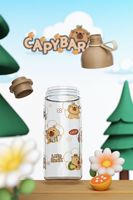 Bouteille d'eau en plastique personnalisée de 600 ml, motif dessin animé, vente en gros, pour consommation directe, compatible lave-vaisselle, réutilisable, pour les voyages en extérieur