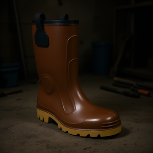 Botas de Seguridad Ttake Marrones de PVC con Suela de Goma para Protección Laboral - Product Image 3