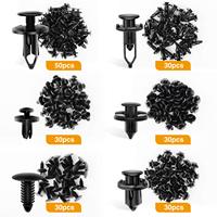 200 pièces 6 taille Push pare-chocs attache Rivet Clips garde-boue Clips pare-chocs automobile voiture universel en plastique Auto carrosserie Clips de retenue