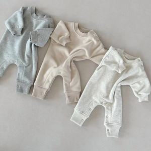 Pagliaccetto per neonati in Spandex/cotone inverno ragazzi ragazze tuta a maniche lunghe vestiti Newbron per bambini tutina senza piedi pigiama foderato - Product Image 1