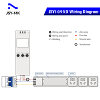 Compteur PDU monophasé JSY-MK JSY1095D 63A Courant AC176-264V MODBUS-RTU pour équipement de gestion des unités de distribution d'énergie