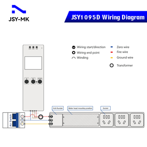JSY1095D Single-Phase PDU Meter 63A <strong>Current</strong> 220V <strong>Basic</strong> for Power Distribution Units Management Equipment - Product Image 5