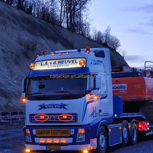 Feux de Calandre Avant LED Ambre Blanc Double Brûleur pour Camions Scania, Mercedes-Benz, Volvo, MAN – Style Rétro - Product Image 4