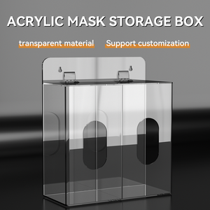 Organizador de caja de máscaras de almacenamiento de pared de acrílico para almacenamiento y gestión eficientes de máscaras - Product Image 1