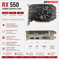 PCWINMAX Graphics Card RX 550 4GB GDDR5 128Bit No External Power OEM ODM Wholesale for 1080P Gaming PC