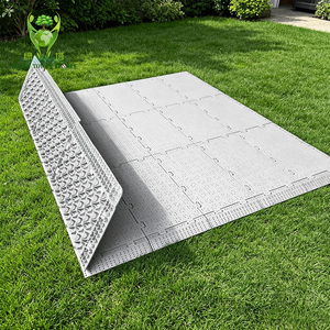 Revêtement de sol modulaire en plastique pour protection de gazon, plancher emboîtable pour skateboard, idéal pour tentes, fêtes, mariages, tournois, concerts et événements - Product Image 1