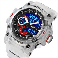 STRYVE S8029 Dernière Montre Sportive de Luxe pour Homme, Affichage Analogique-Numérique, Étanche 5 ATM, Chronographe, Alarme, Date Automatique, Grand Cadran en Verre