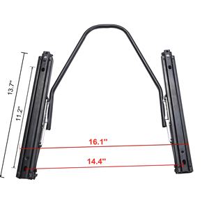 Siège de course universel noir en suède RECARO avec surpiqûres rouges, double rail, siège baquet auto pour gaming et sport, en tissu - Product Image 3