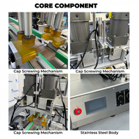 Ligne de production automatique de bureau pour le remplissage, le bouchage et l'étiquetage de bouteilles rondes en verre pour jus, boissons, huiles et sauces