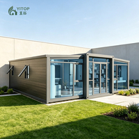 Maison conteneur préfabriquée pliable et extensible de 40, 20 ou 30 pieds, maison conteneur d'expédition préfabriquée, maison pliable à 2, 4 ou 5 chambres