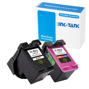 Cartucho de tinta remanufacturado para <span class=keywords><strong>impresora</strong></span> <span class=keywords><strong>HP</strong></span> <span class=keywords><strong>Deskjet</strong></span>, Color negro prémium, 802 XL, 802XL, 1050, <span class=keywords><strong>1000</strong></span>, 2010 - Product Image 1