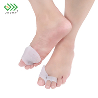 JOGHN-Corrector de dedos de tres orificios para el dedo del pie, funda de silicona, separador de dedos