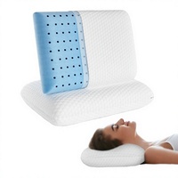 Oreillers en mousse à mémoire de forme de qualité supérieure, lot de 2, rectangulaires, doux, confortables, rafraîchissants, avec housse amovible lavable en machine, 24x16, blanc nuageux