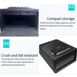 Dual Handgun Case Slide Rail <strong>Opening</strong> Electronic <strong>Digital</strong> Lock Fingerprint Password Night Lighting for <strong>Safes</strong> <strong>Key</strong> Lock Included - Product Image 4
