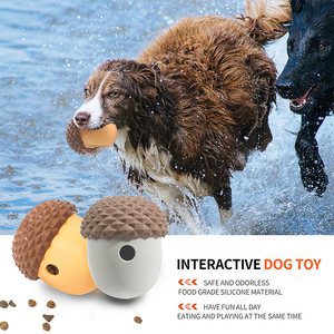 Juguete interactivo para mascotas para perros y gatos, juguete masticable de silicona ecológico, diseño de tuerca, limpiador de dientes transparente, juguete de comida faltante para perros - Product Image 2
