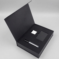Boîte cadeau en papier rigide magnétique de luxe haut de gamme, style couvercle rabattable et tiroir, pour emballage de cadeaux d'affaires de bureau