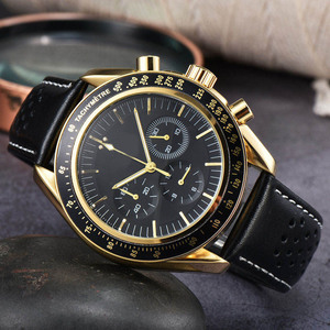 <span class=keywords><strong>Orologio</strong></span> al Quarzo Vintage con Cinturino in Pelle Nera Traforata, Ghiera Tachimetrica, <span class=keywords><strong>Quadrante</strong></span> <span class=keywords><strong>Verde</strong></span>, Cronografo e Cassa in Acciaio Inossidabile - Product Image 6