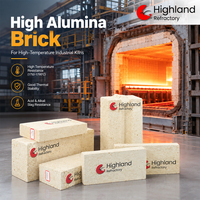 Batu Bata Alumina Tinggi 80% Al2O3 Perubahan Linier Permanen Kandungan Fe2O3 Pasokan Material BOQ Tungku Semen Pengiriman FCL