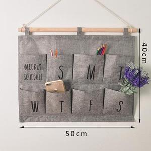 Sac de rangement suspendu sur la porte avec 12 poches, organisateur mural en toile - Product Image 6