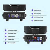 DJ Prism 295W Luz con cabezal móvil 14R Sharpy Beam RGBW LED Luz de escenario Emisión 13 Gobos 14 DMX512 Control para fiestas de escenario