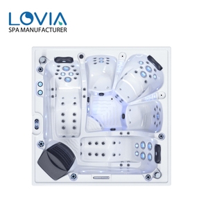 Vente en gros de bains à remous populaires 5 personnes Deluxe Big Jacuzzier Supply Escapades romantiques Bain à remous extérieur - Product Image 2