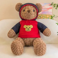 Ours en peluche de grande taille 90 cm 110 cm, décoration d'intérieur, ours en peluche pour la Saint-Valentin, ours en peluche personnalisé avec vêtements