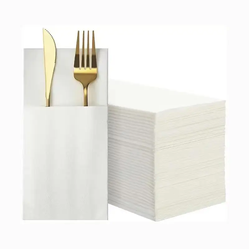 Serviettes en papier dorées serviettes d'invité jetables Premium dîner jetables doux absorbant fête mariage cuisine tissu comme des serviettes