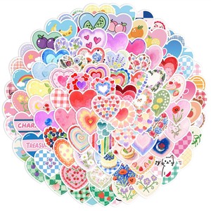 Autocollants Cœur Saint-Valentin Multi-Designs, Décalcomanies en Vinyle Imperméables pour Ordinateur Portable, Téléphone, <span class=keywords><strong>Tablette</strong></span>, Autocollants Mignons pour Scrapbooking et Journal - Product Image 6
