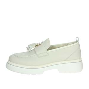 Mocasines de Mujer K-10702, Zapatos de Plataforma Blancos de Cuero - Product Image 1