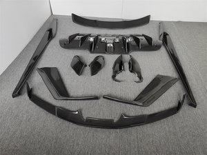 ชุดตัวถังคาร์บอนไฟเบอร์สไตล์488สำหรับ<span class=keywords><strong>รถ</strong></span>ยนต์ประกอบด้วยกระโปรงขอบปากข้างกันชนท้ายโป๊ะปีกระบายอากาศ - Product Image 6