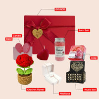 Set Hadiah Mewah Hari Valentine Lunaire 2026 dengan Kalung Spa Mawar & Kotak Musik-Hadiah Romantis yang Dipersonalisasi untuk Wanita