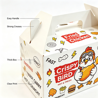 Boîte à emporter jetable personnalisée avec logo en relief pour frites, burgers, poulet et sushis – Contenant en papier pour restauration rapide