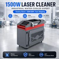 Machine de nettoyage au laser à fibre continue 1500W, portable, industrielle, pour l'élimination de la rouille des métaux, pistolet laser HF, haute productivité