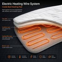 Couverture de matelas chauffante double électrique OEM/ODM 135x120cm en polyester doux, 3 niveaux de chaleur